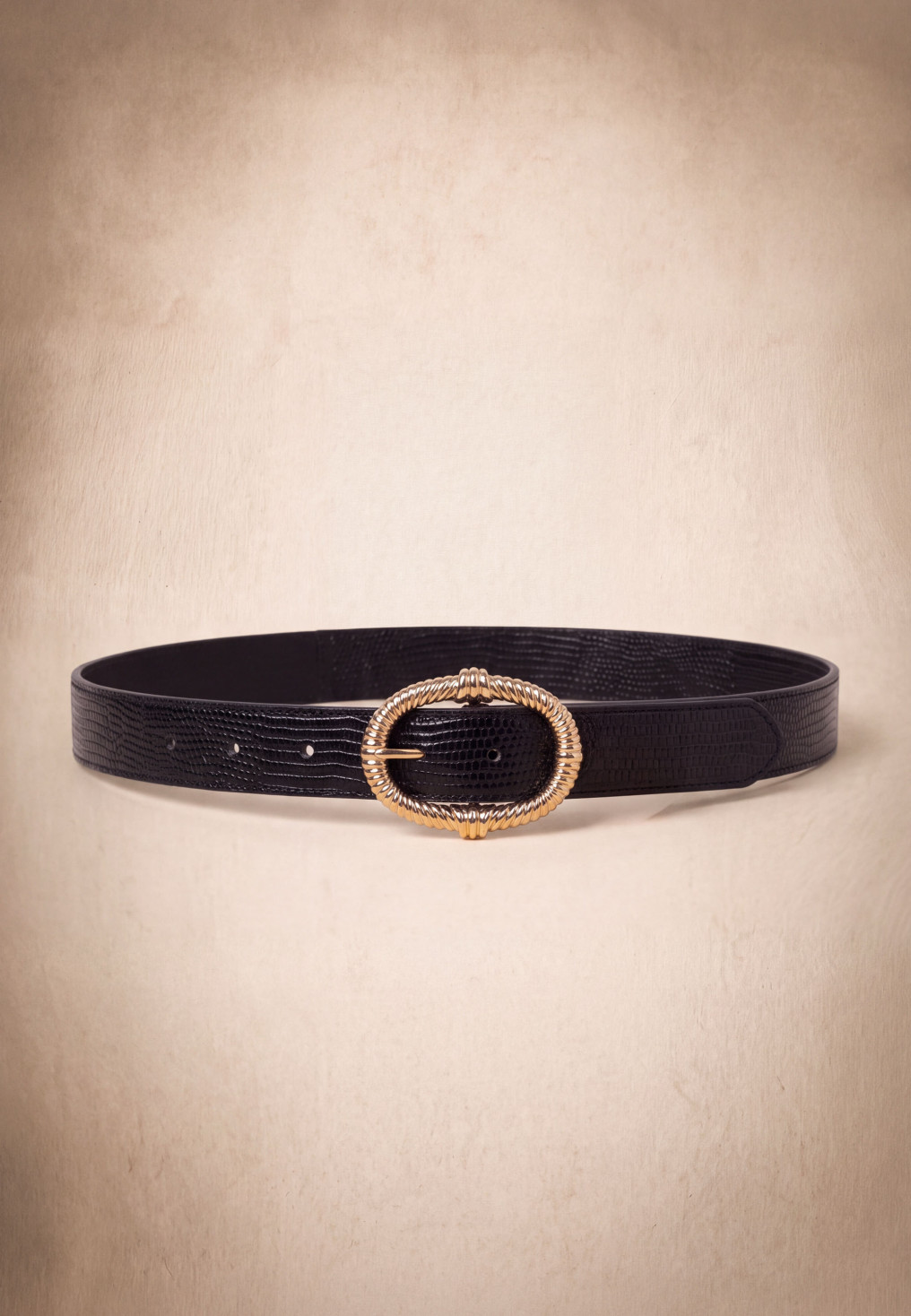 CEINTURE CUIR - MIMISAN - NOIR